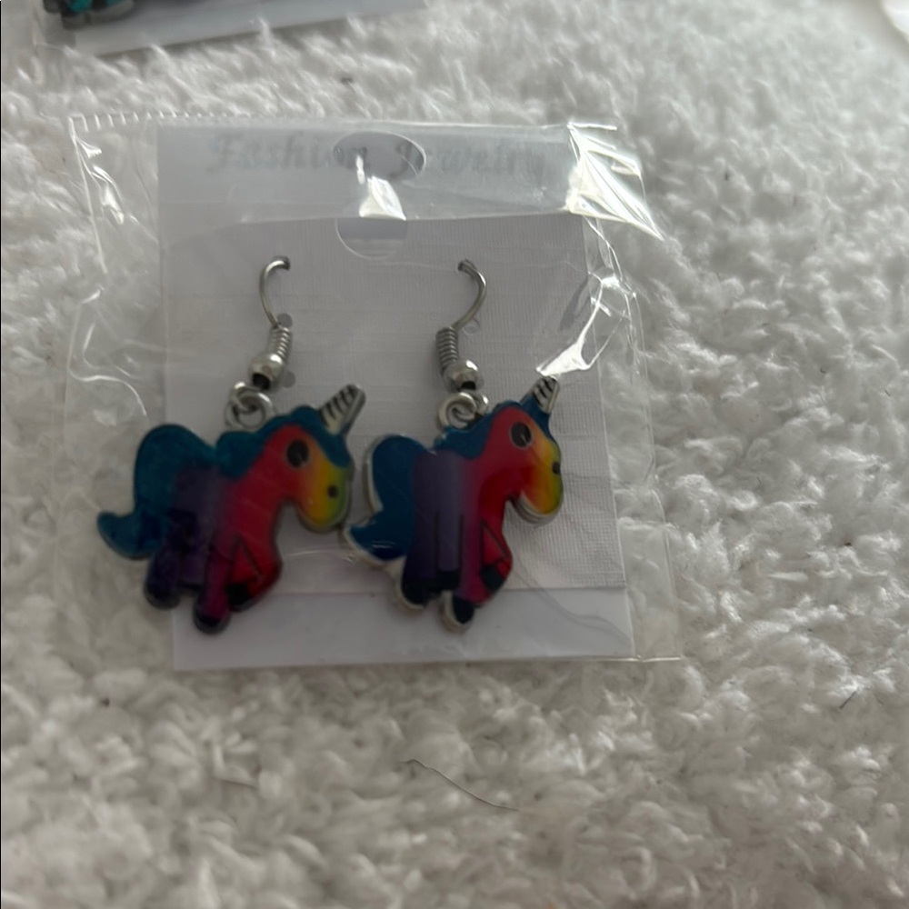 Colorful Unicorn Earrings for Kids